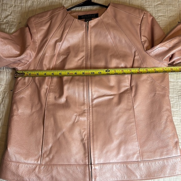 Dialogue Pink Authentic Leather Jacket Size Medium - Picture 14 of 16